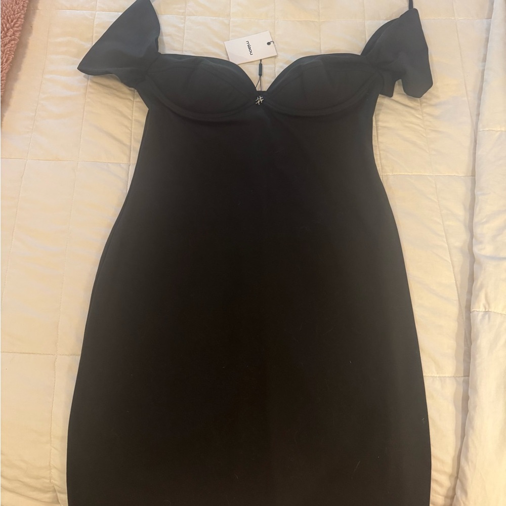 Miaou Black Strapless Dress